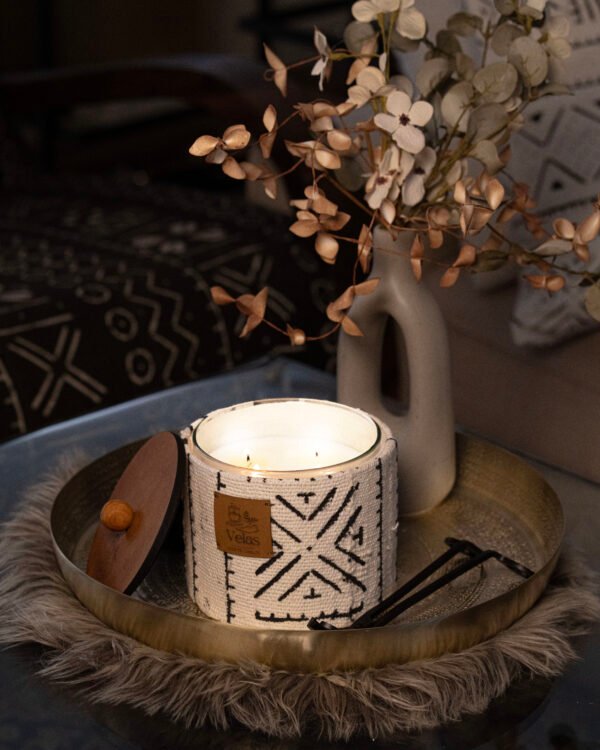 Célébrons l’Afrique Velas – bougie sculpturale artisanale – vue 16