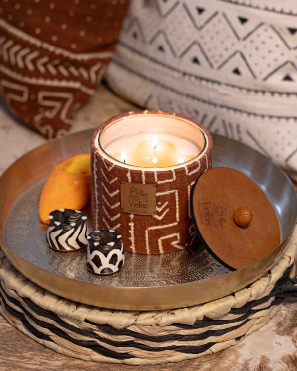 Célébrons l’Afrique Velas – bougie sculpturale artisanale – vue 23