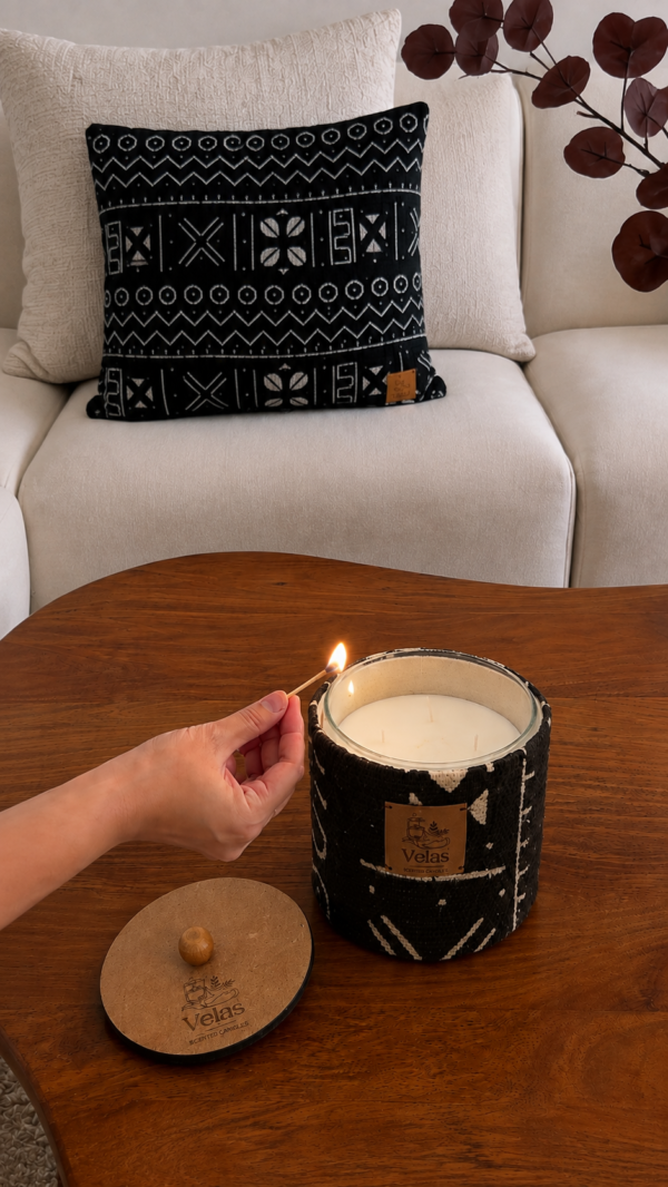 Célébrons l’Afrique Velas – bougie sculpturale artisanale – vue 35